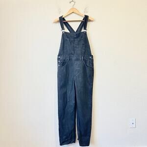 WE THE FREE Ziggy Overalls Black Denim Straight Dungarees Utility Work